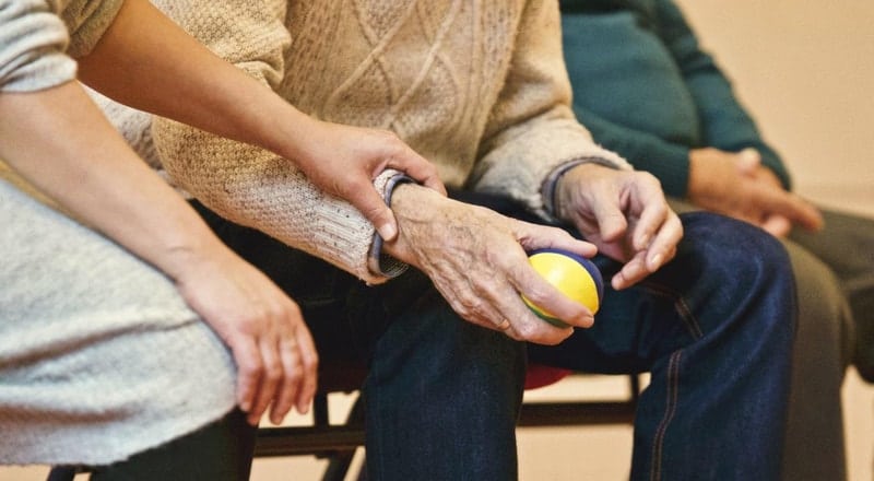 Older Man With Stress Ball