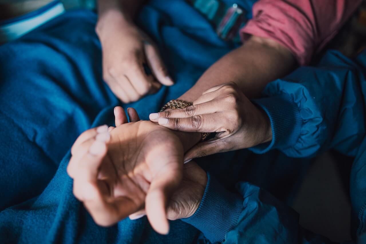 checking the pulse during CPR