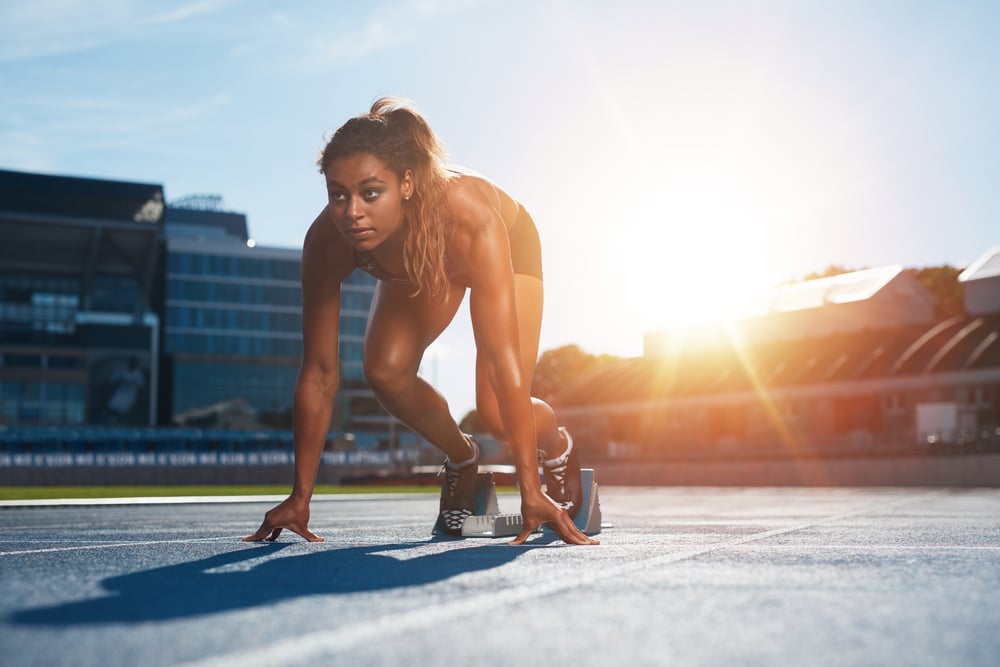 Woman Running Outdoors