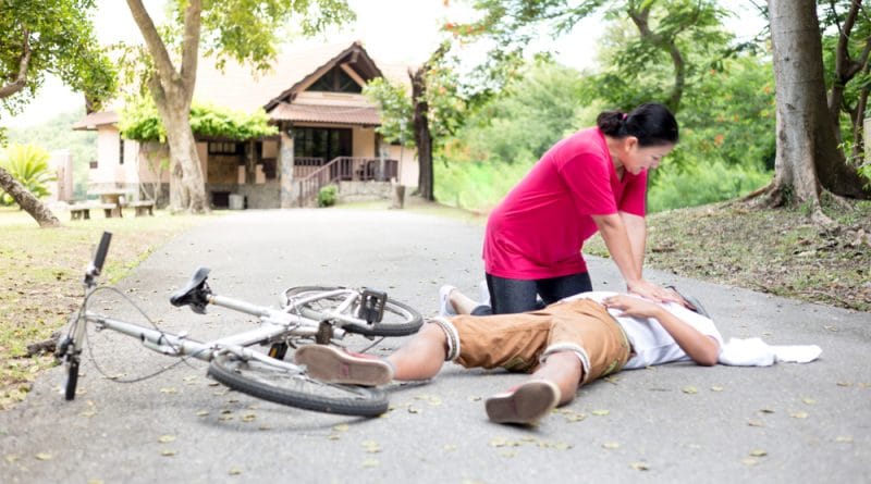 Chest Compressions Bike Accident Online CPR Certification