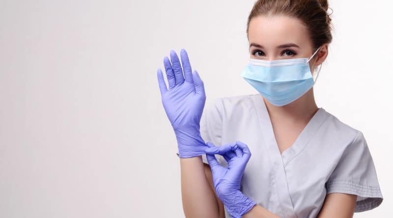 Female Nurse With Gloves