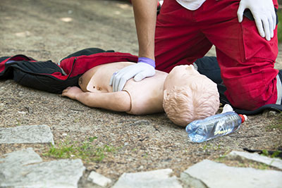 Learning CPR on Infant Mannequin