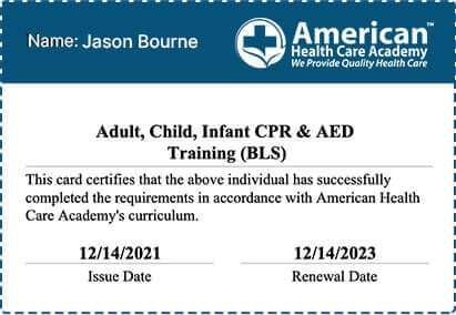 CPR Certiciation Card