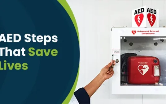 Illustration for Using AED in steps