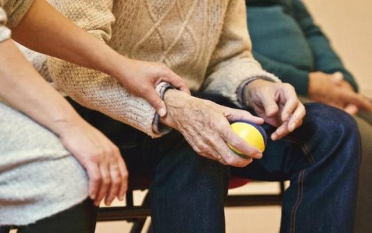 Older Man With Stress Ball